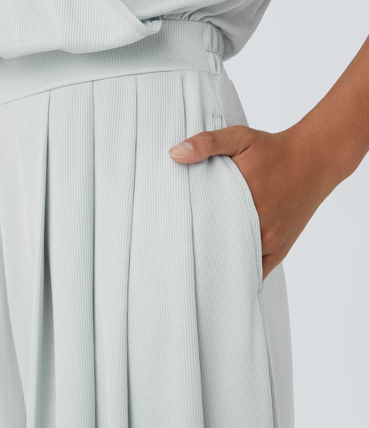 Combinaison Décontractée en Tissu Gaufré – Élégance Sans Effort