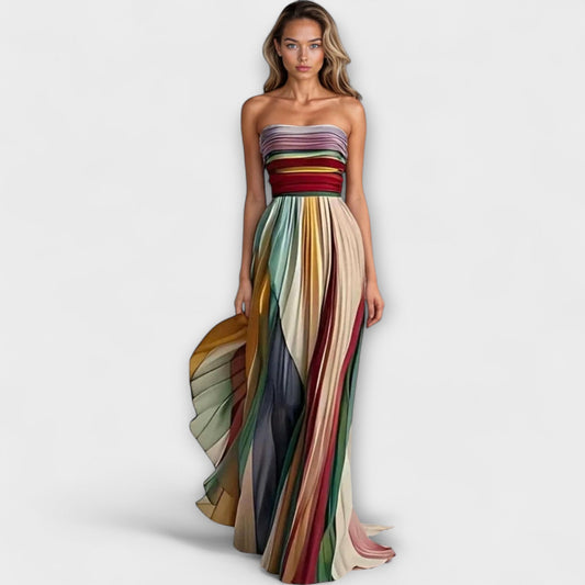 Éline | Robe longue en tissu premium