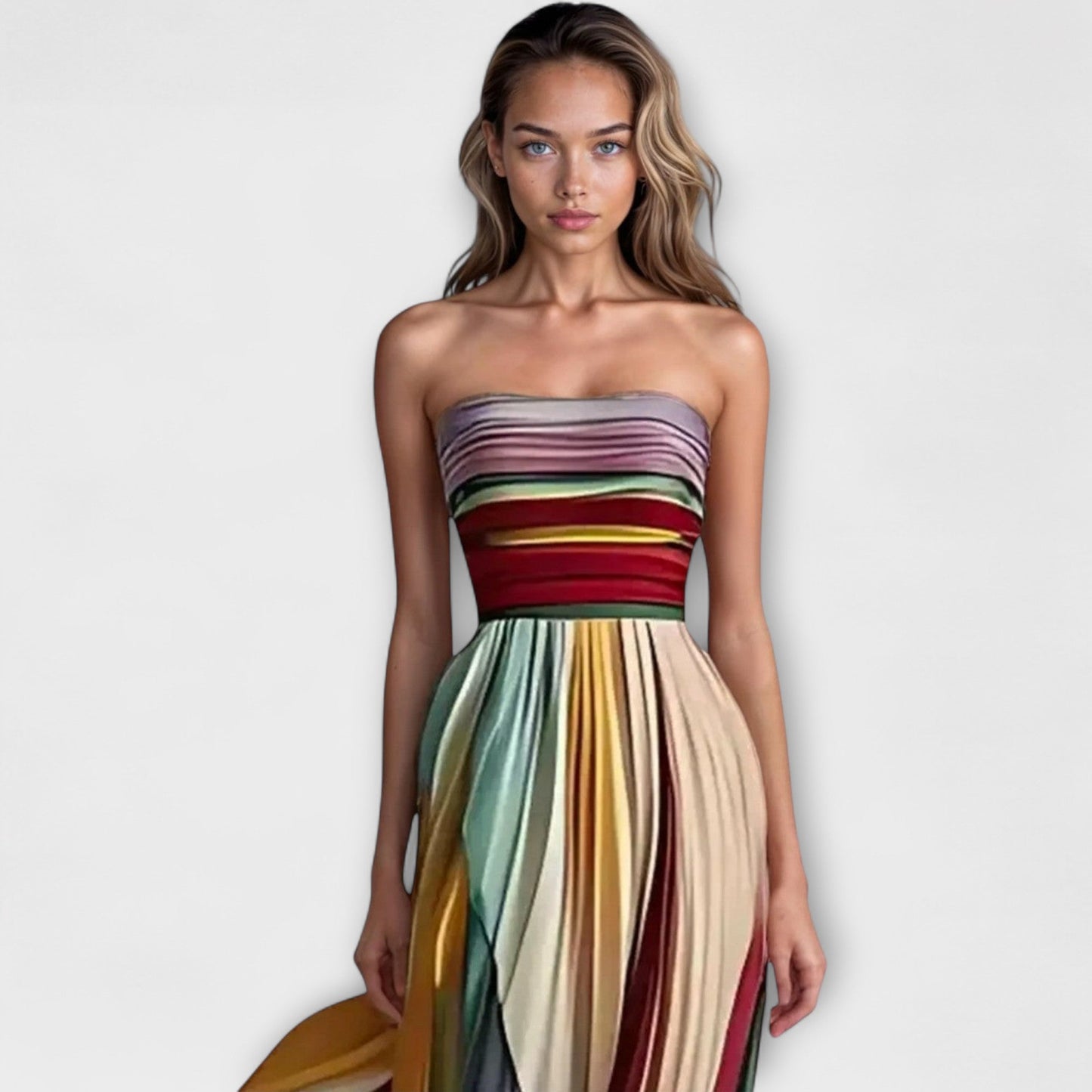 Éline | Robe longue en tissu premium